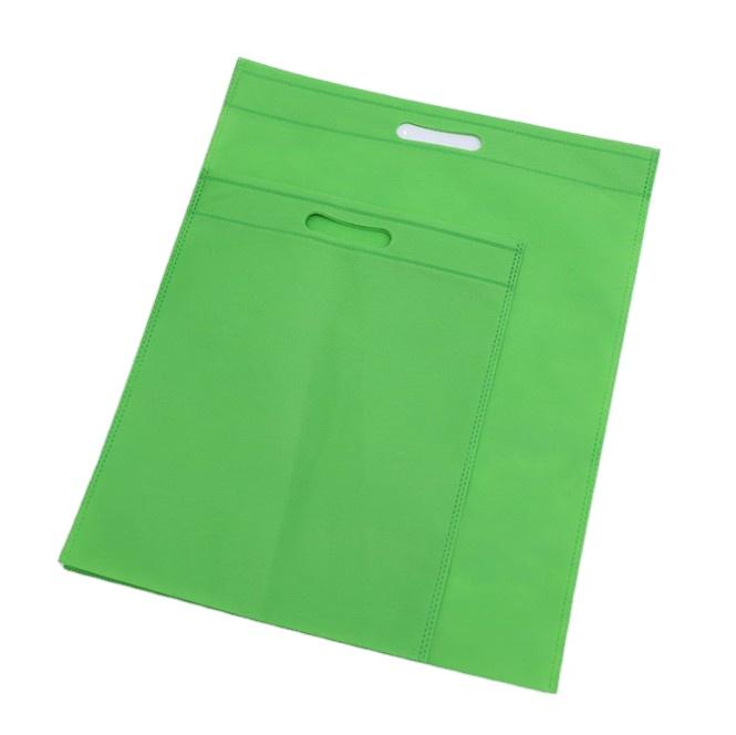 Designable Non-Woven D-Cut Summer Yellow Durable Mini Retail Shopping Bag