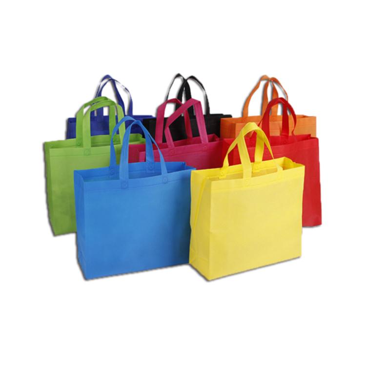 Promotional Portable Handled Bulk Reusable Non Woven Grocery Tote Bags