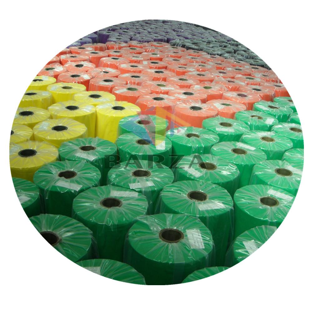 Hot selling biodegradable polypropylene PP material non woven fabric rolls las telas no tejidas  tnt